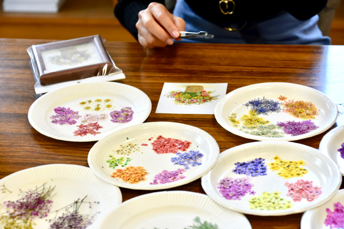 ひた押し花美術館 押し花体験