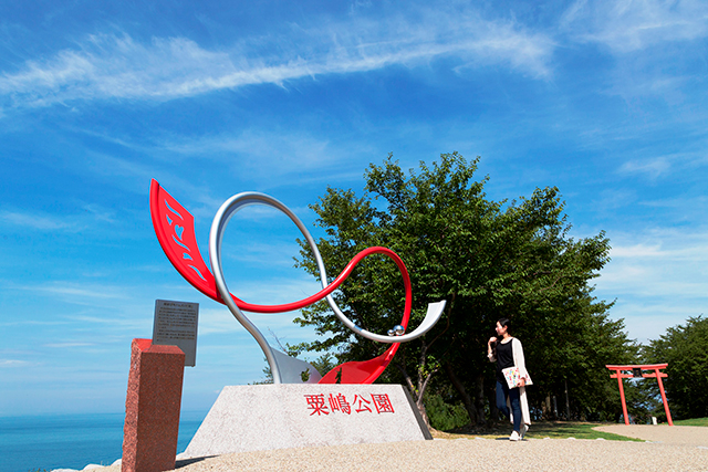 豊後高田市 粟嶋社 モニュメント結（ゆい）