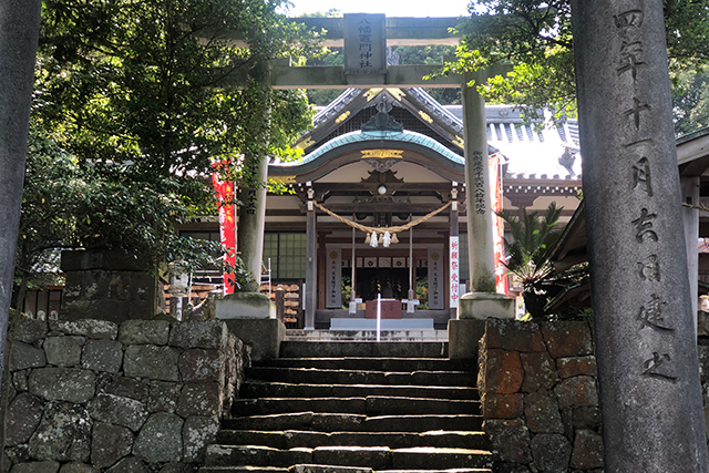 鬼滅の刃の聖地が別府に！-八幡竈門神社- 石段