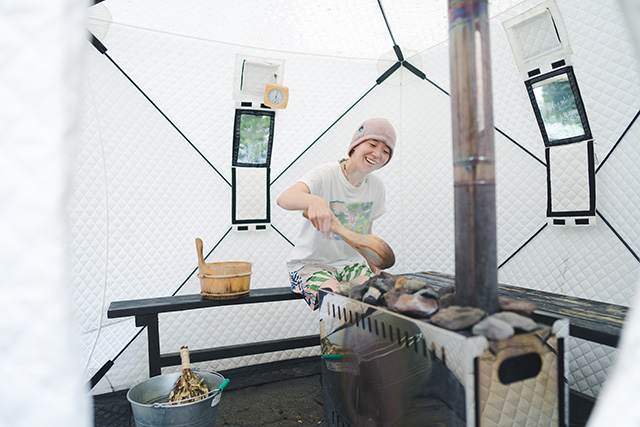 「ロッジきよかわ」サウナ