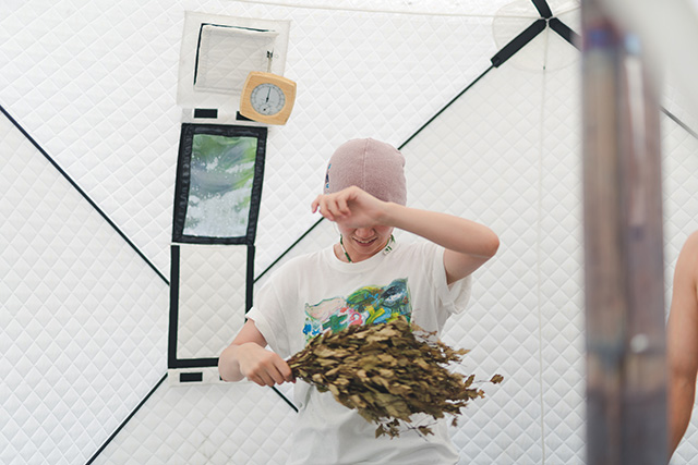 「ロッジきよかわ」サウナ