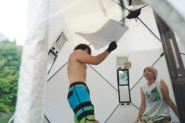 「ロッジきよかわ」サウナ