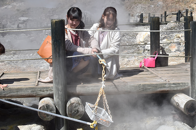 やまなみハイウェイドライブ 小松地獄 温泉たまご
