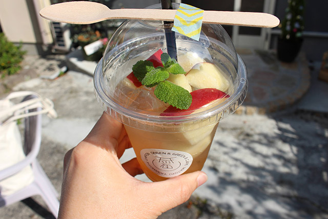 岩戸湯 IWATOYU CAFÉ「アップルエイド(炭酸割り)」