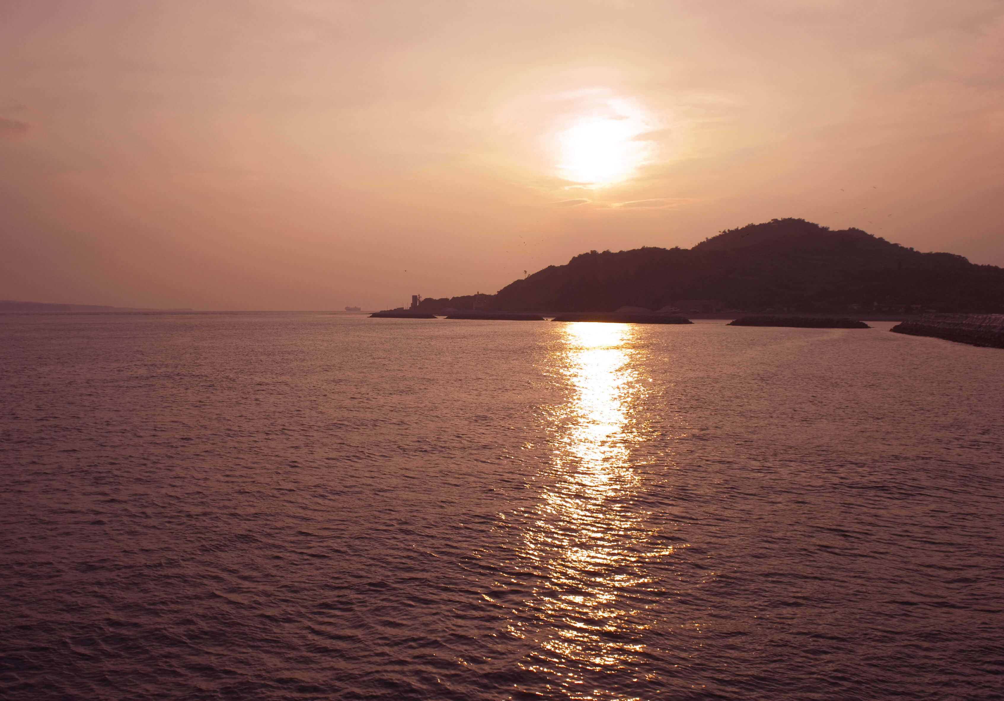 姫島の夕日